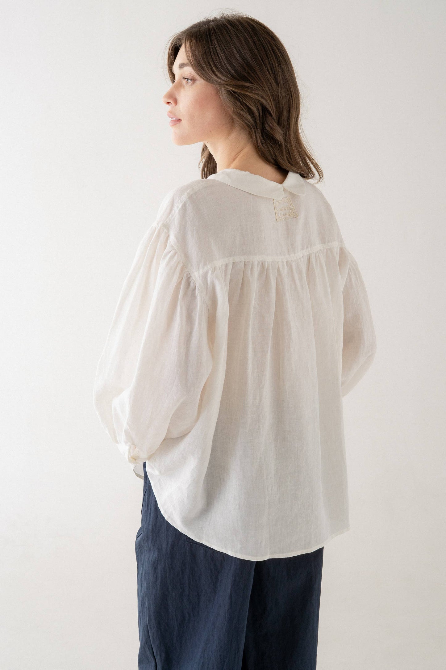 Modern Heirloom Ramie Blouse | White