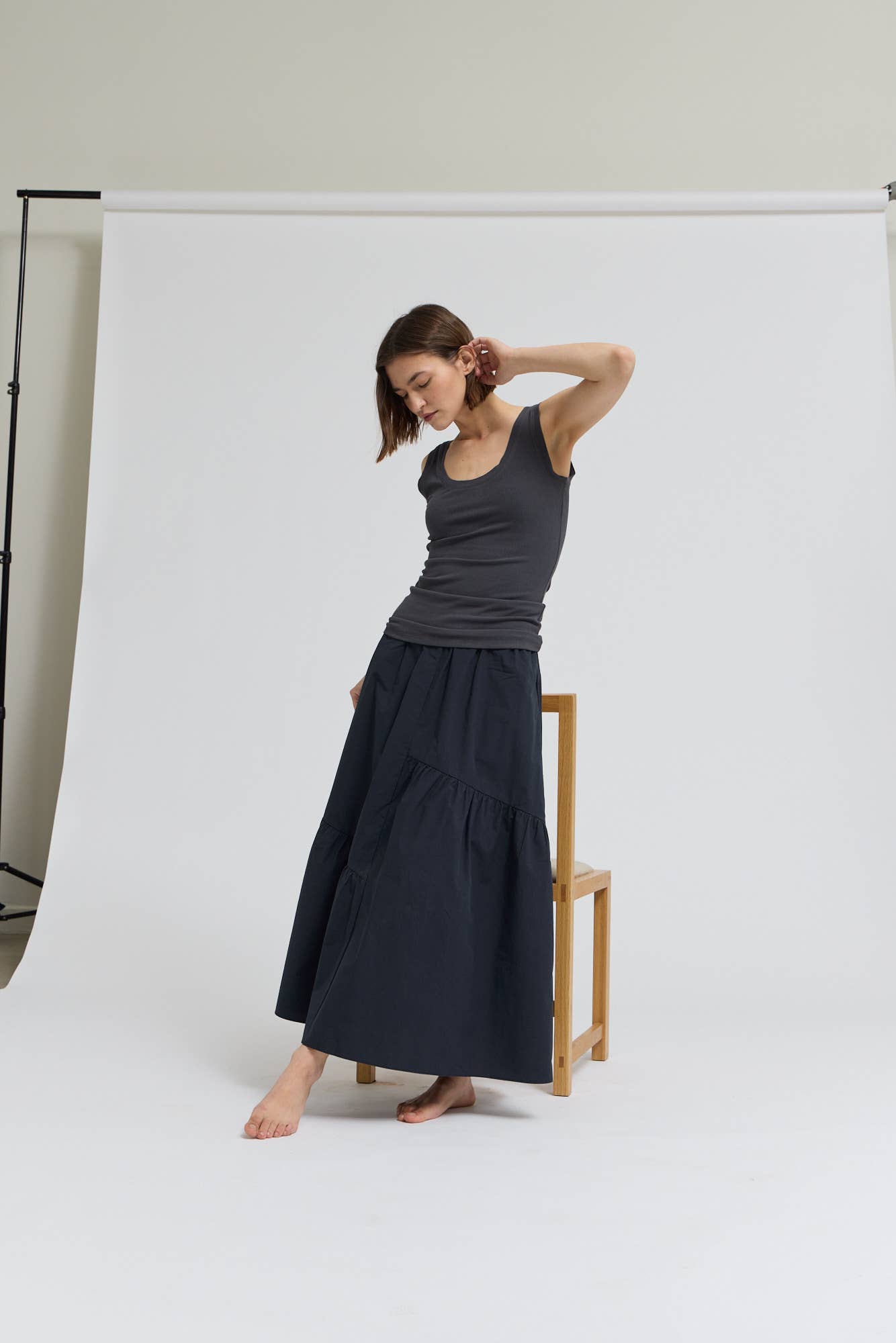 Diagonal Tier Skirt