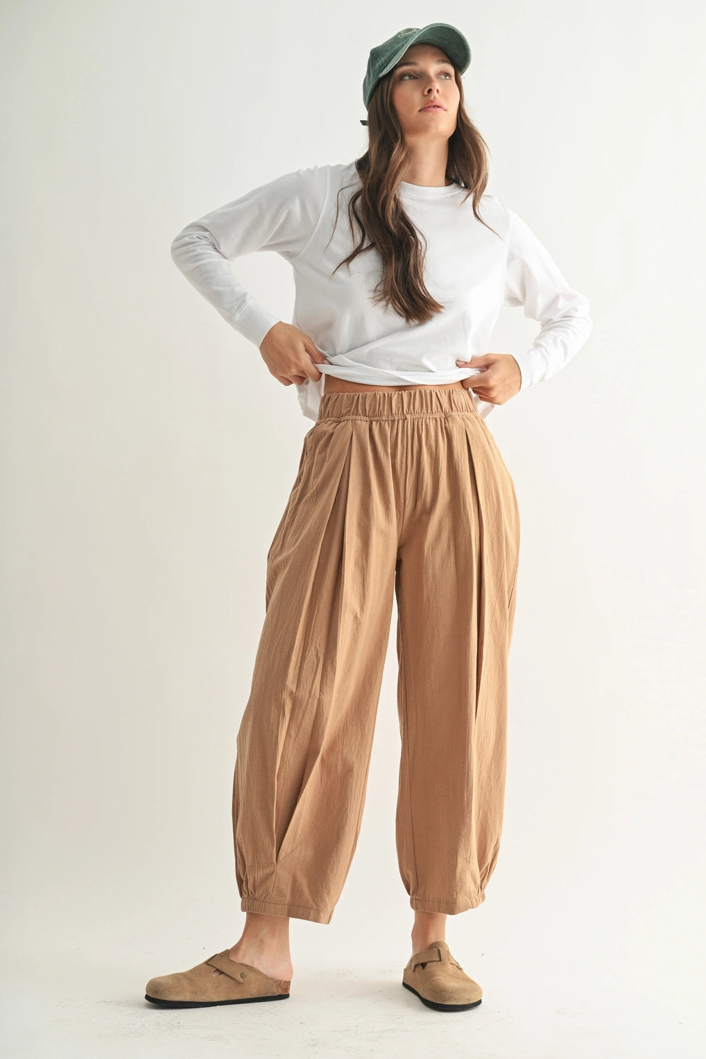 Stonewash Pima Cotton Boxy Long Sleeve