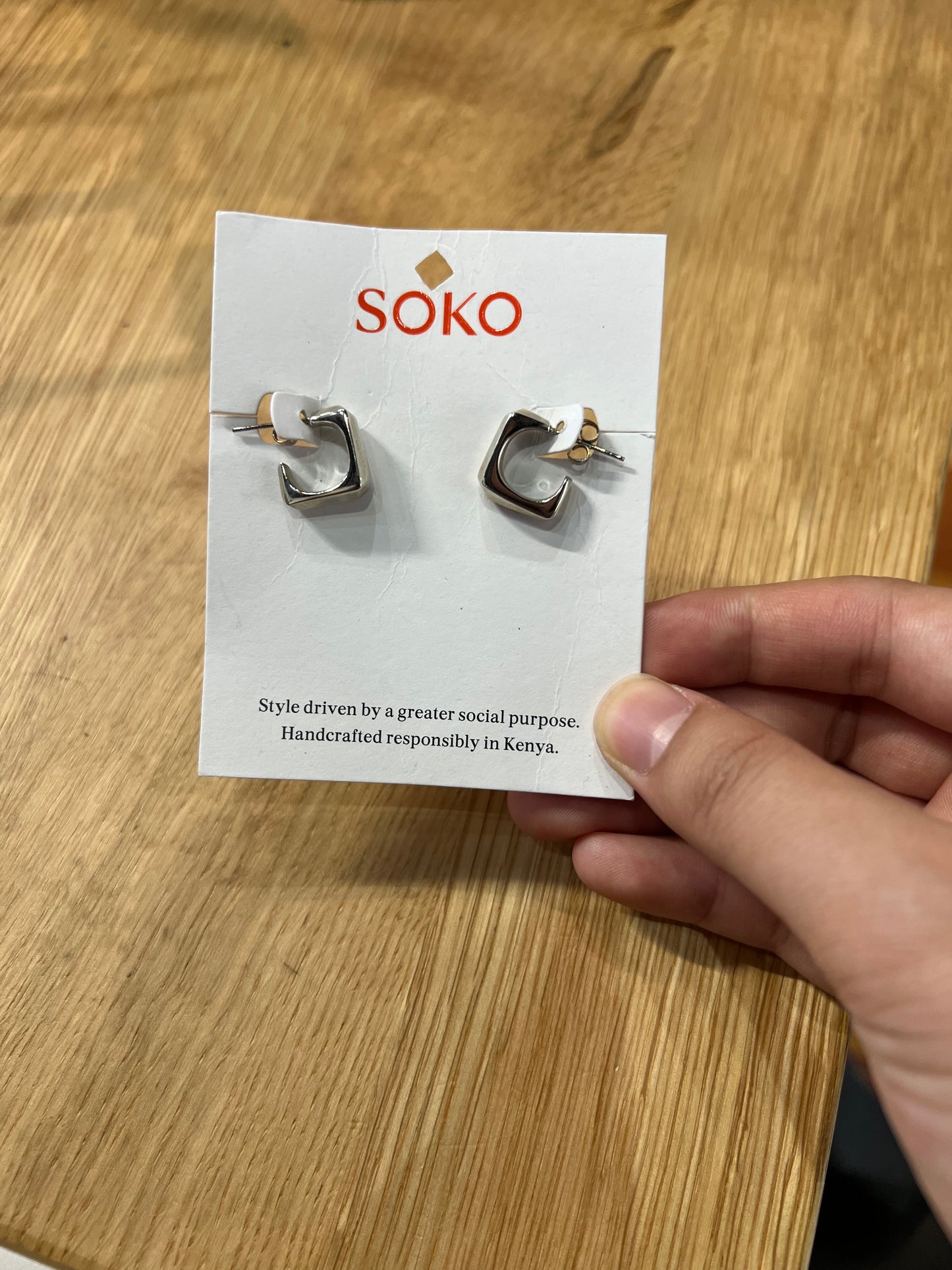 SOKO Silver Sura Hoop Earrings