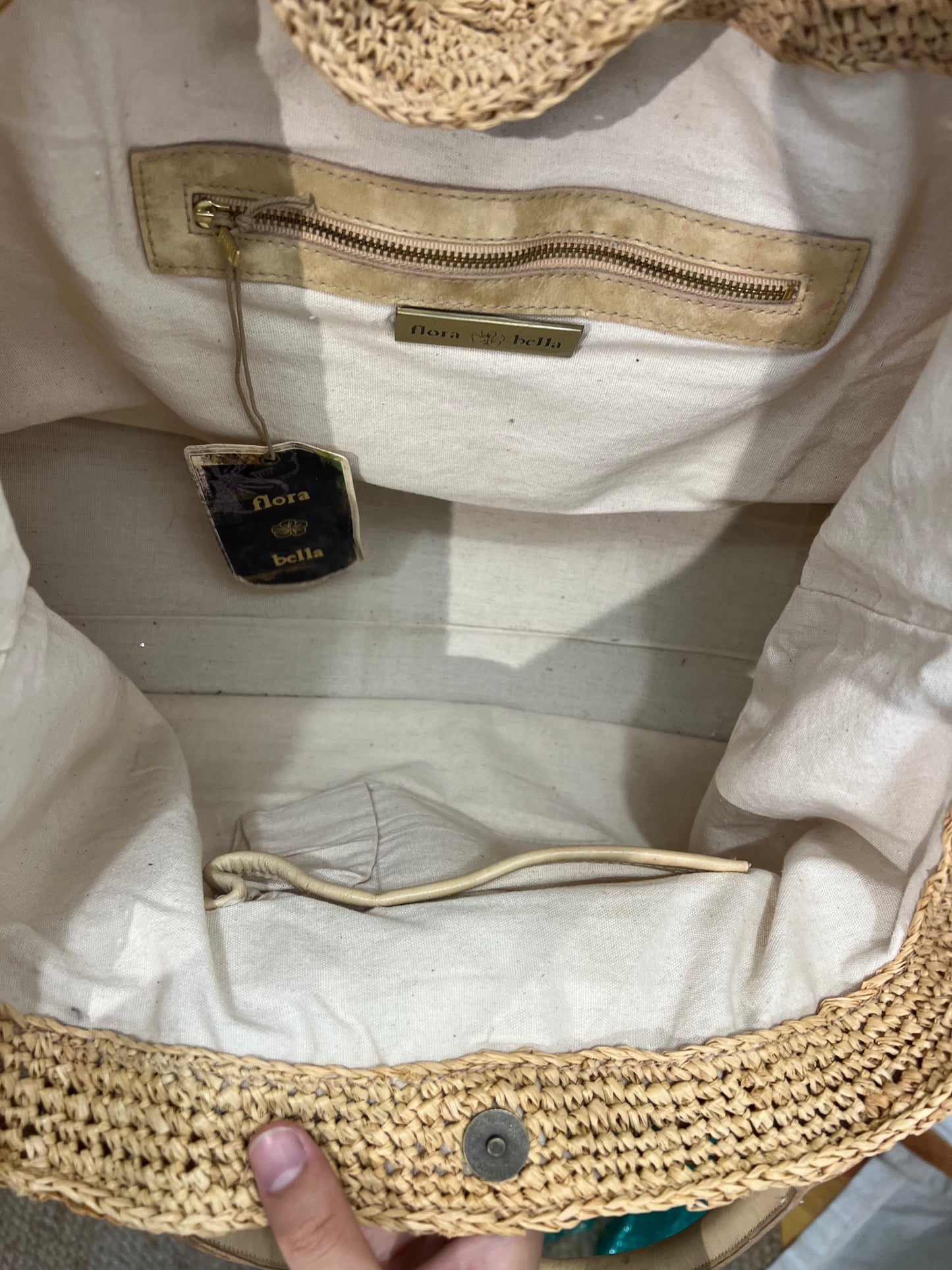 Flora Bella Byblos Crochet Raffia Bag