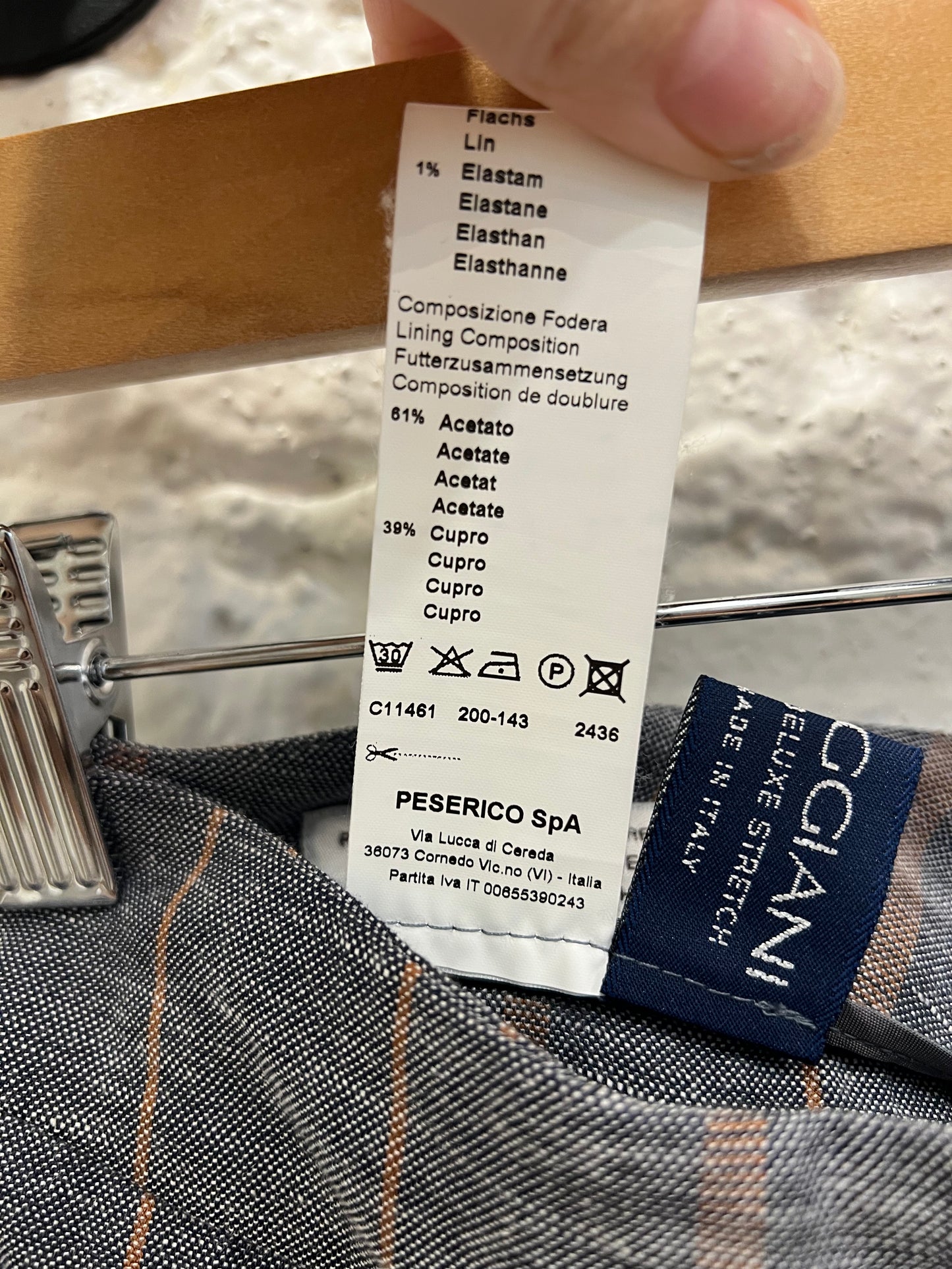 Peserico grey striped pants