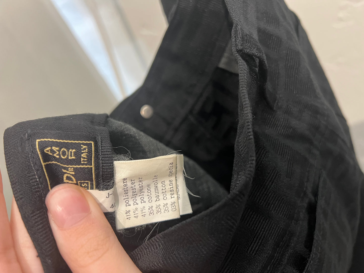 Fendi vintage black logo pants