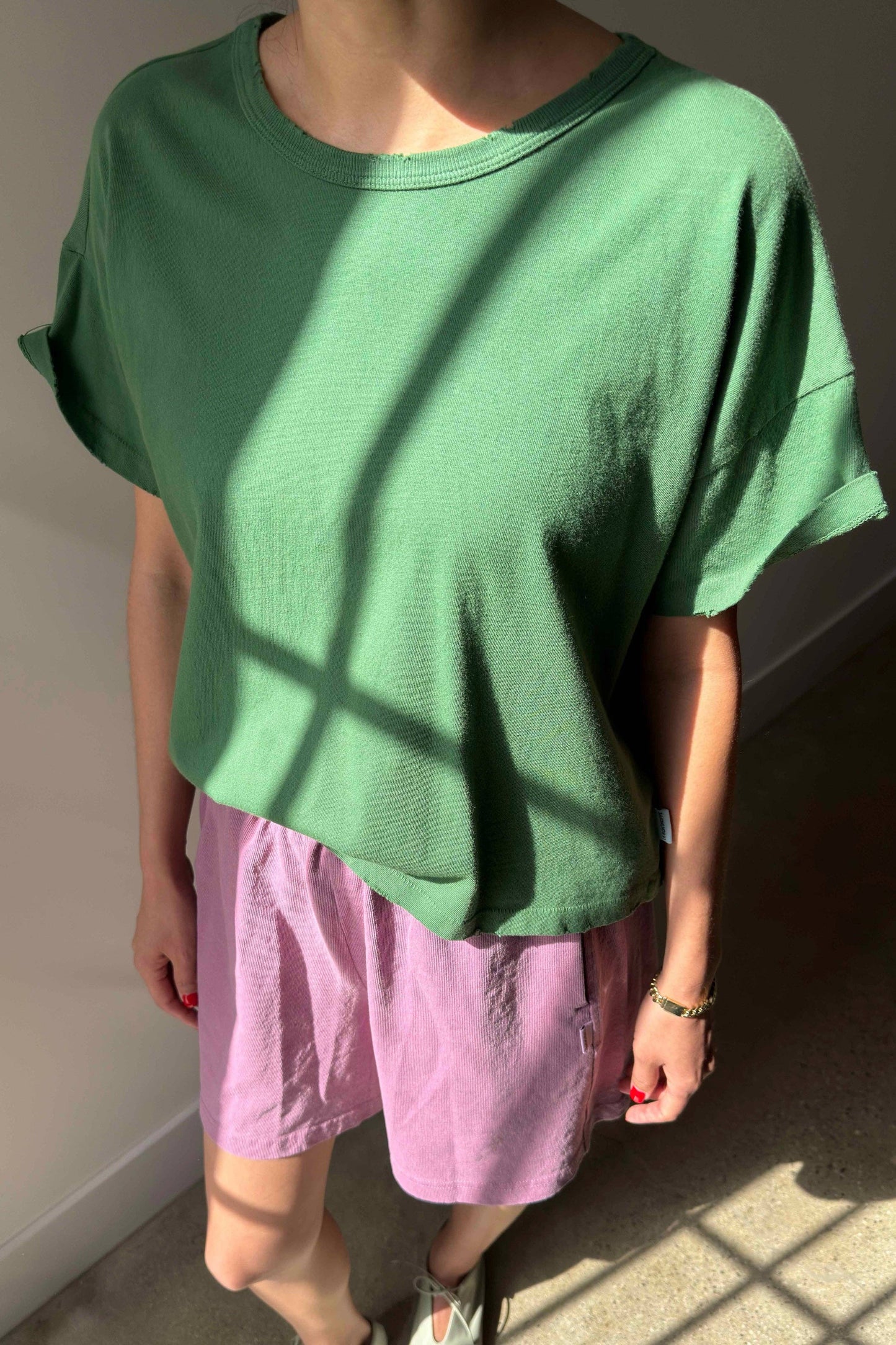 Vintage Fille Tee (2S-2M-1L): Avocado / 2S-2M-1L