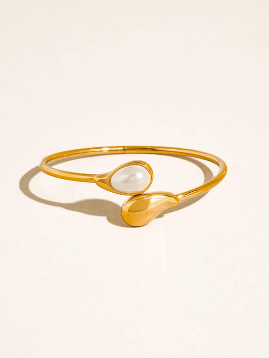 Harbor 1 Open Cuff Stone Bracelet