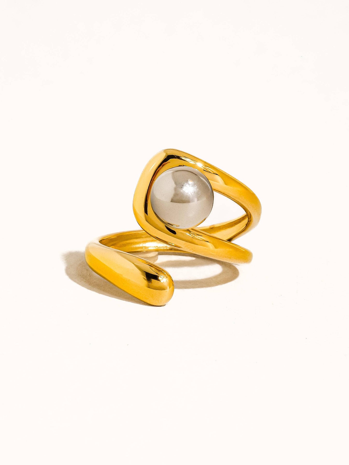 Fauna Two Tone Ball Band Ring