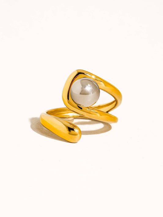 Fauna Two Tone Ball Band Ring