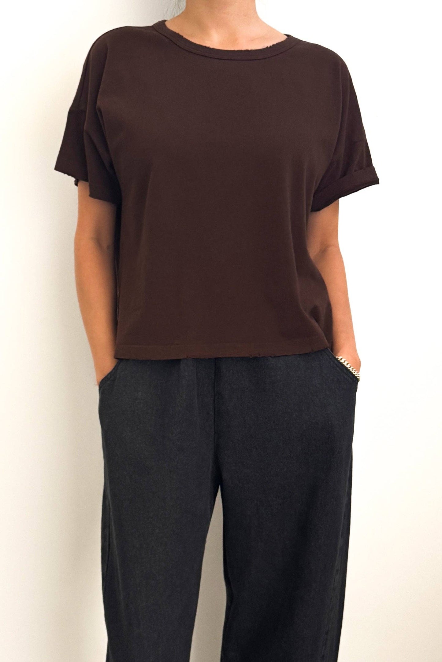 Vintage Fille Tee | Dark Cacao