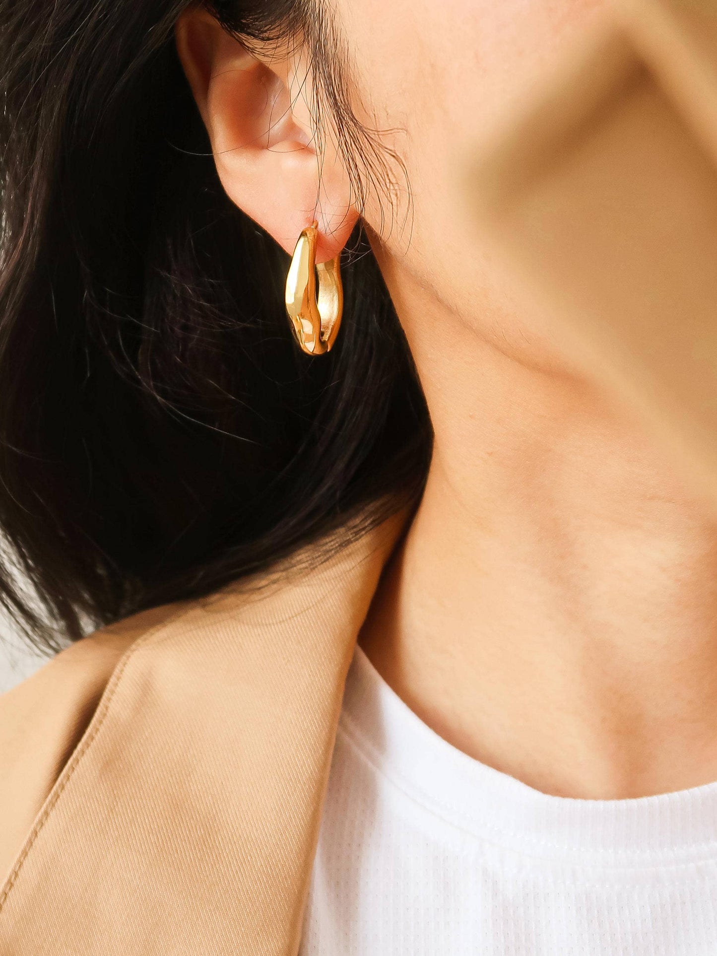 Darcy  Oval Hoop Earring