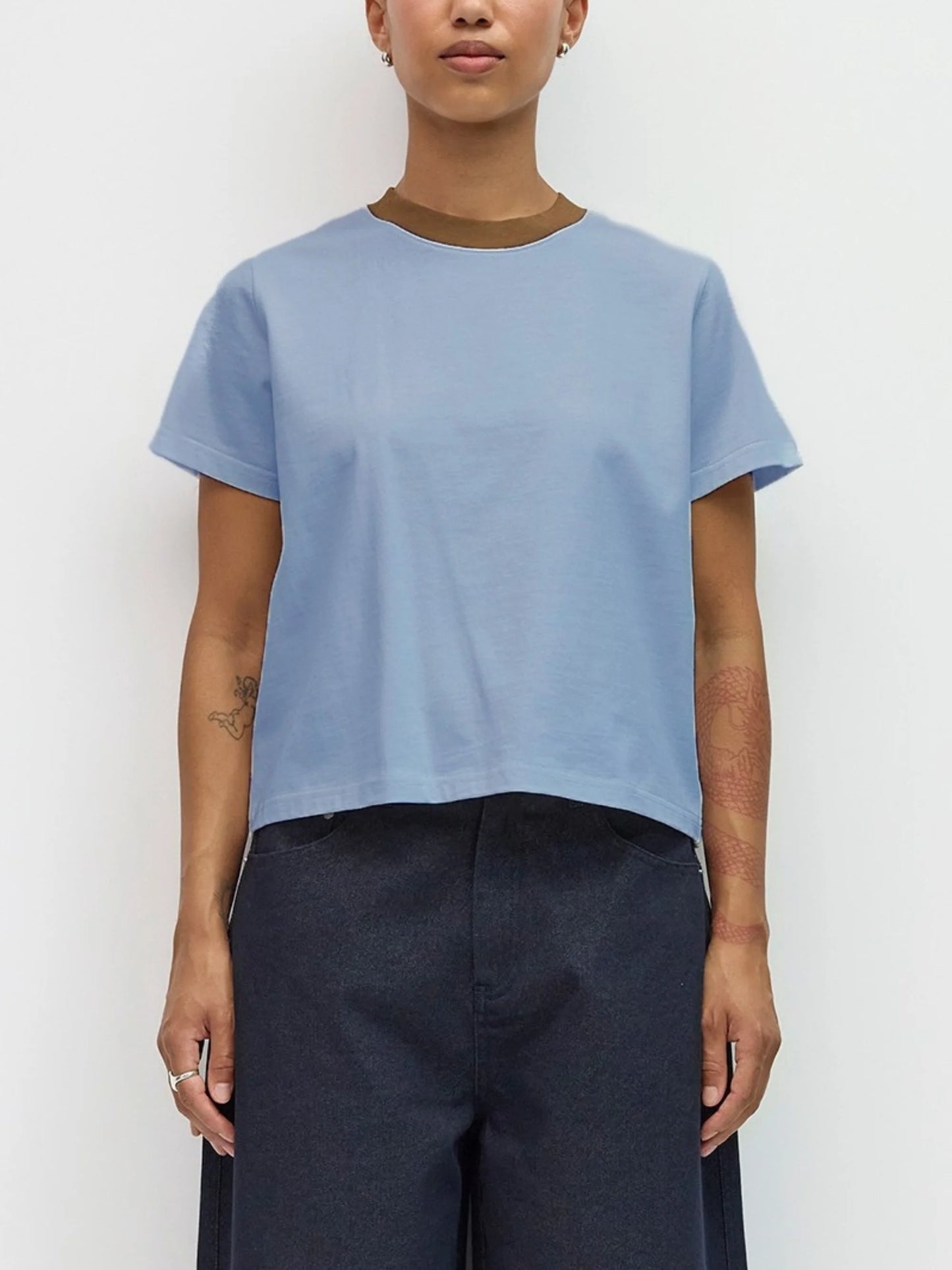 The Chloe Top |  Blue-Brown