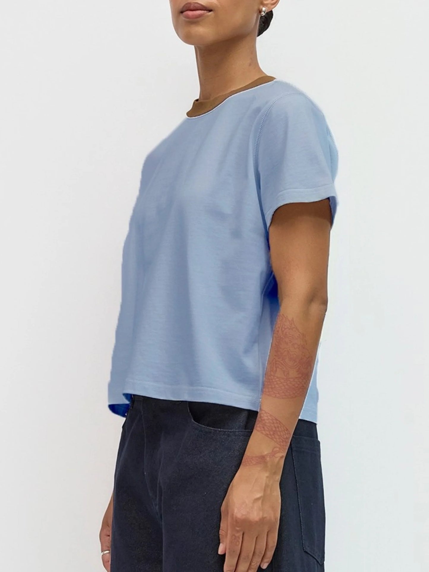The Chloe Top |  Blue-Brown