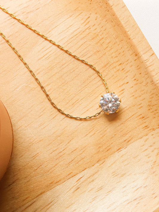 Ciara  Petite Round CZ Necklace