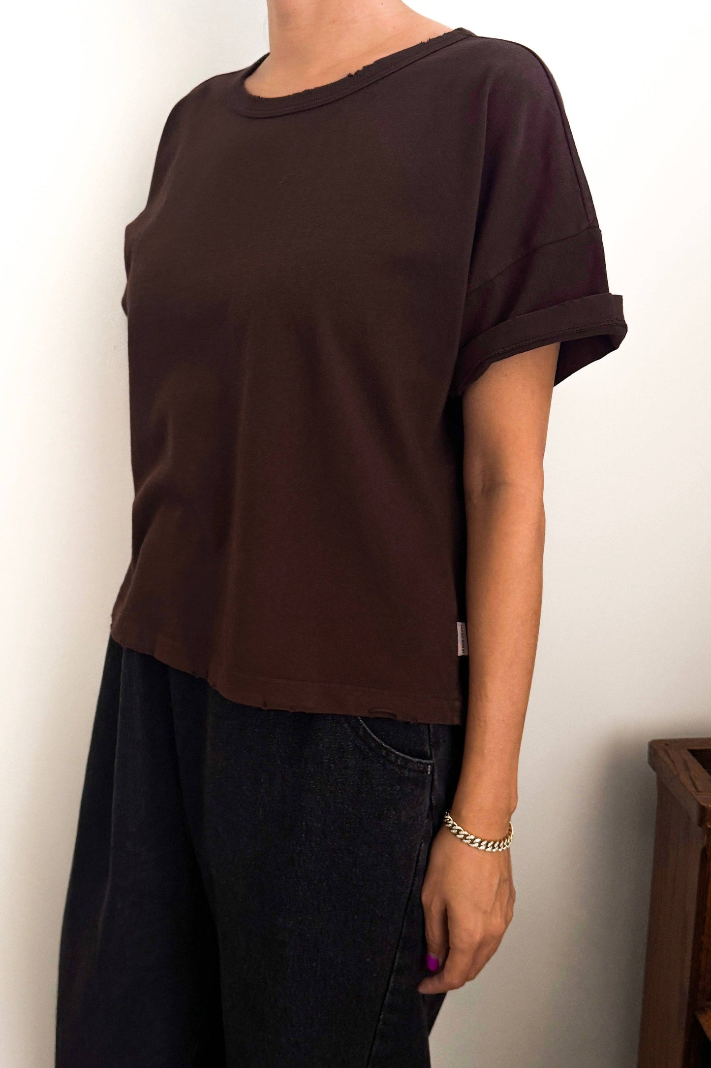 Vintage Fille Tee (2S-2M-1L): Avocado / 2S-2M-1L
