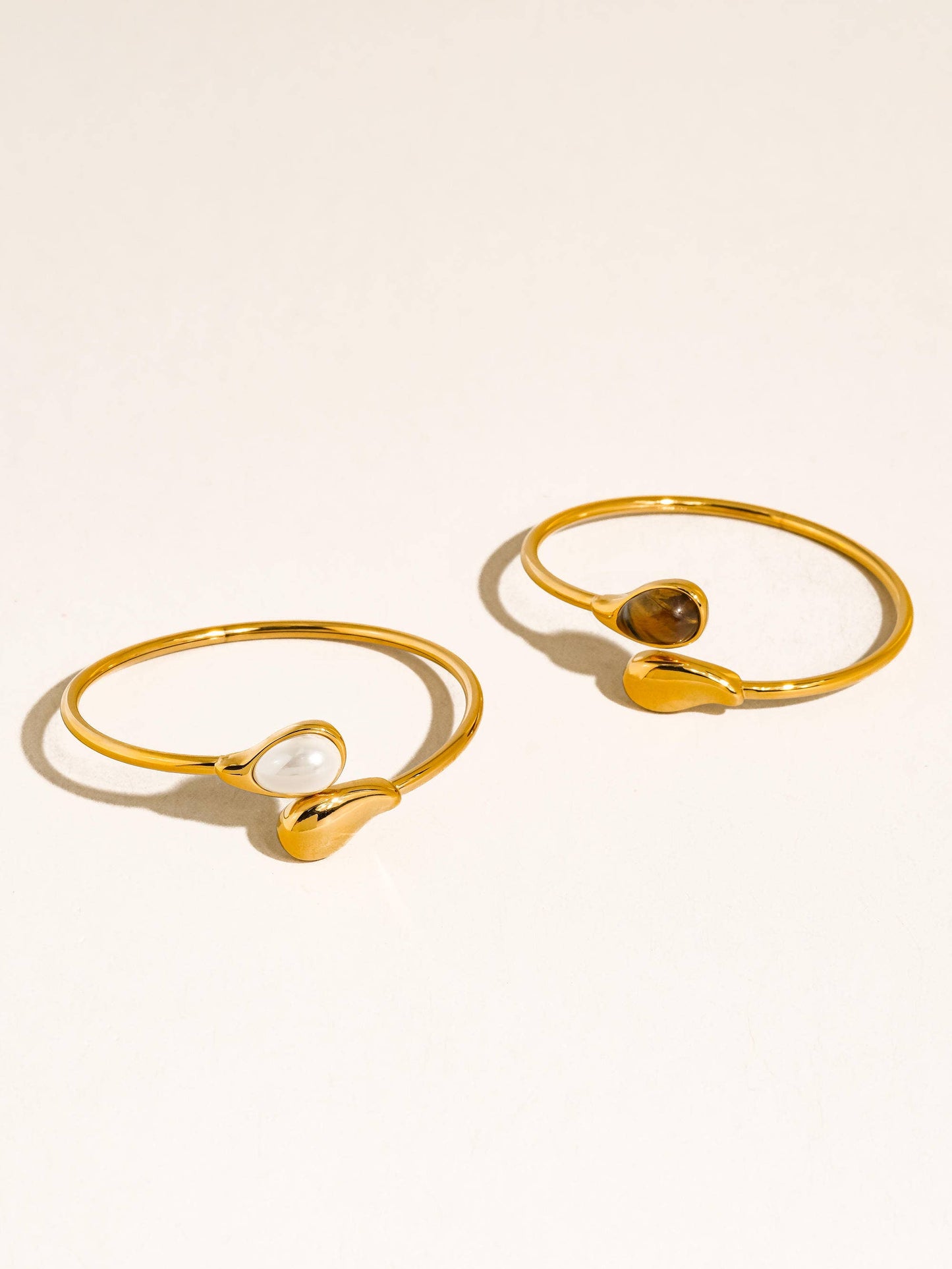 Harbor 1 Open Cuff Stone Bracelet