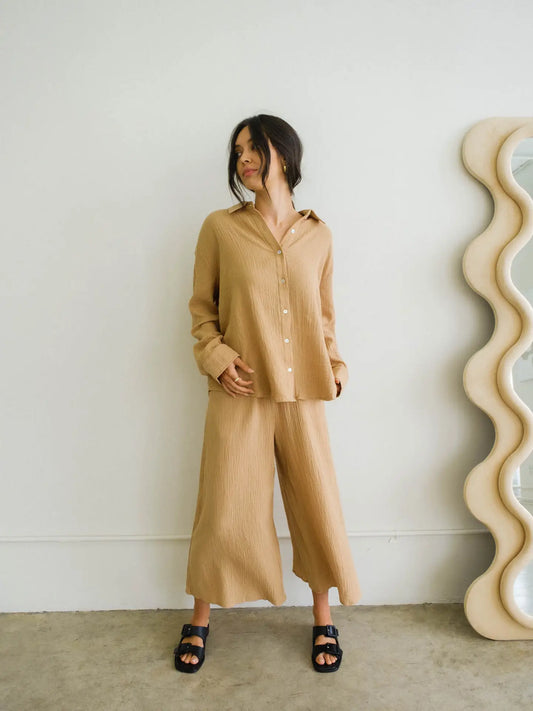 Misa Gauze Lightweight Culotte Pants