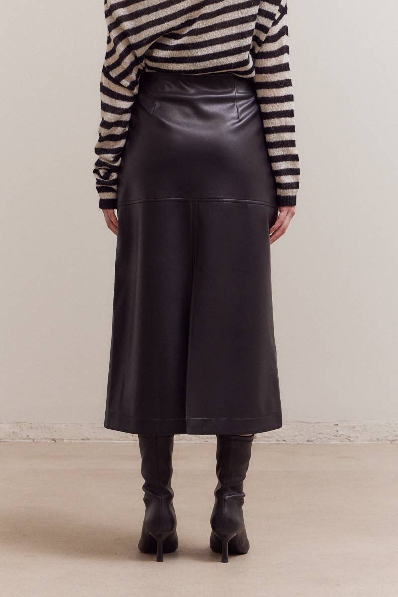 Vegan Leather Pencil Skirt