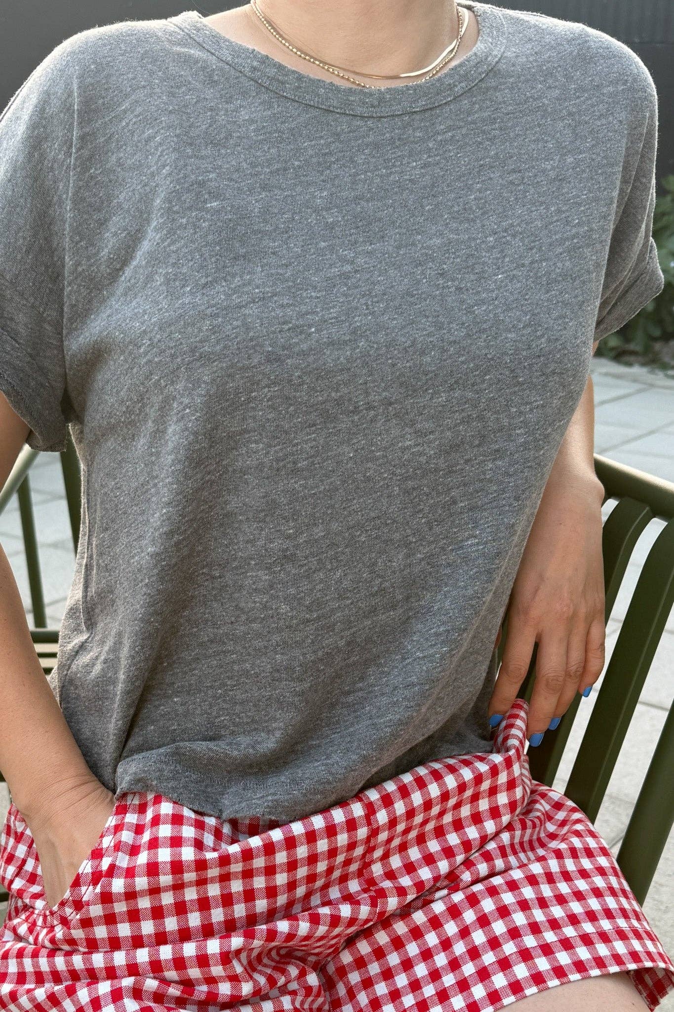Vintage Fille Tee (2S-2M-1L): Avocado / 2S-2M-1L