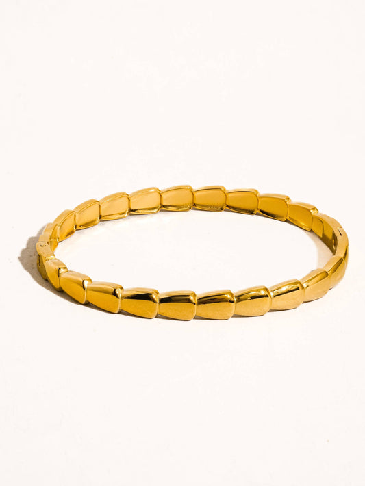 Thin Serpent Bangle: Yellow Gold