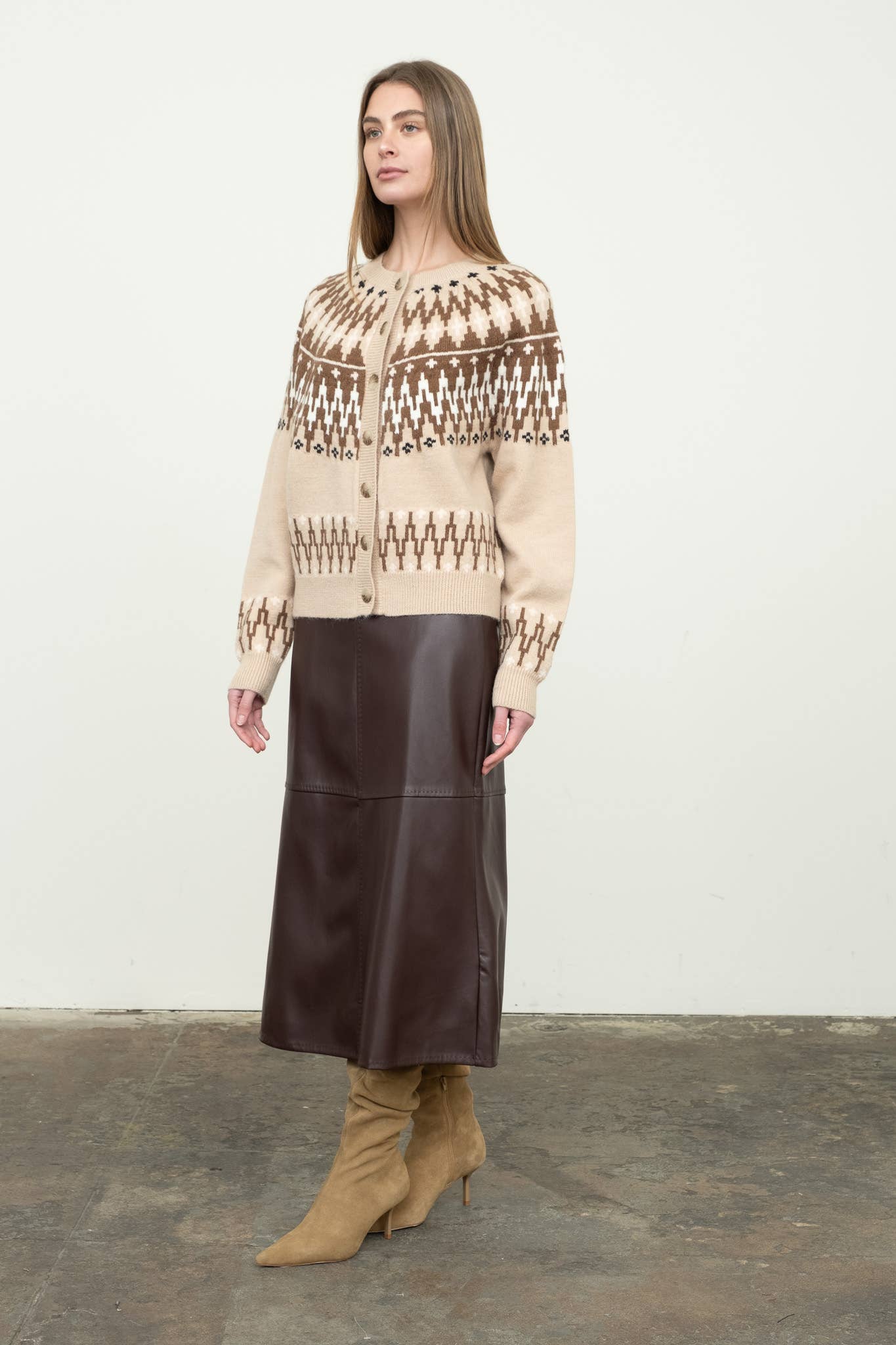 Isle Hairy Button Down Cardigan Sweater