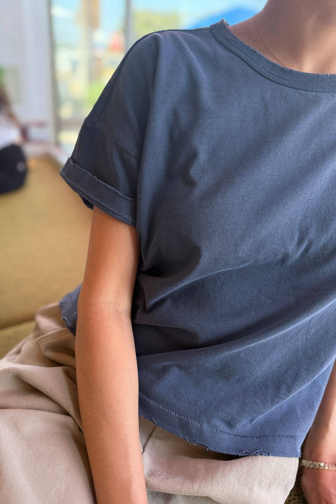 Vintage Fille Tee | Vintage Navy
