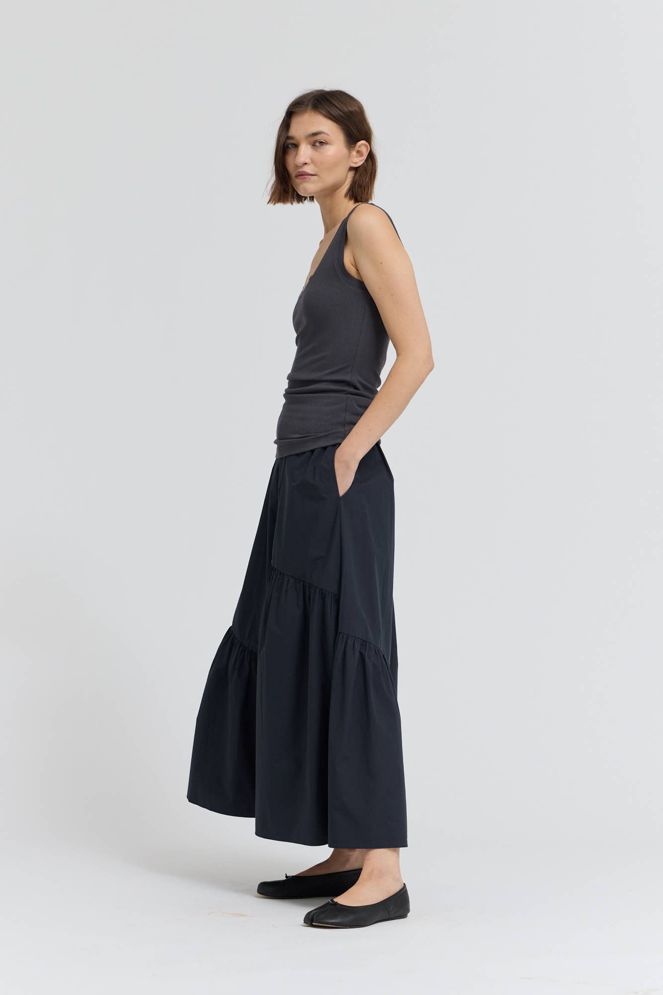 Diagonal Tier Skirt
