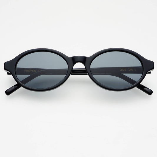 Zoe Round Womens Sunglasses | Black