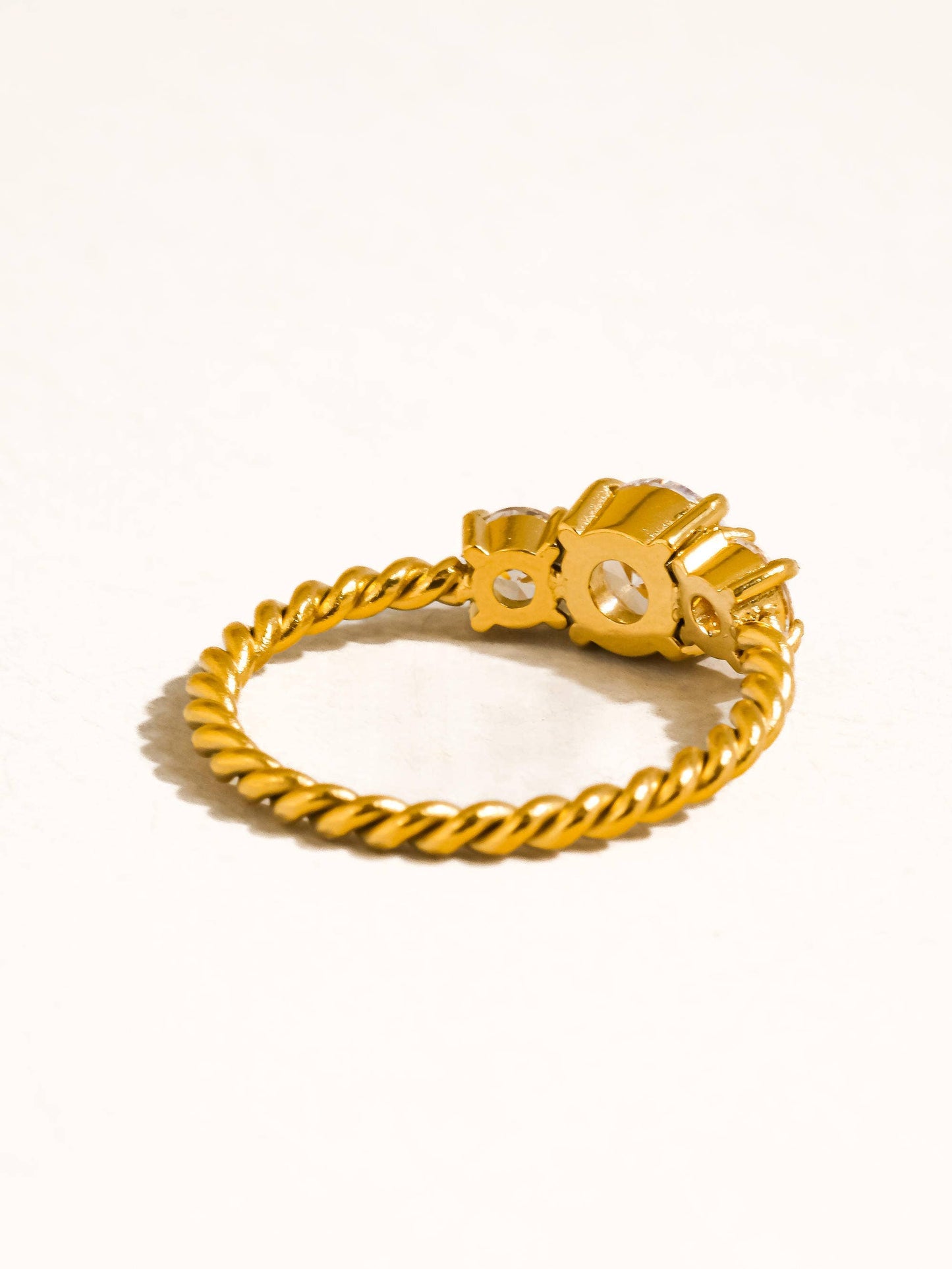 Moira CZ Statement Ring: Yellow Gold