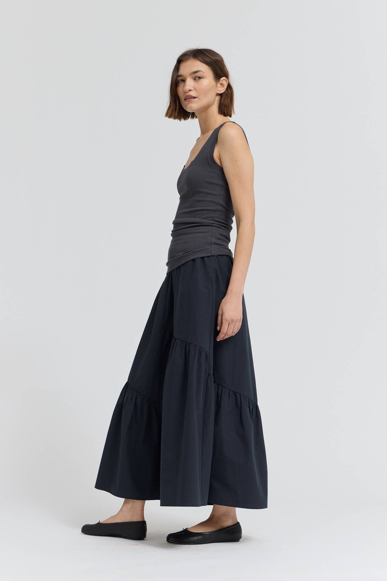 Diagonal Tier Skirt