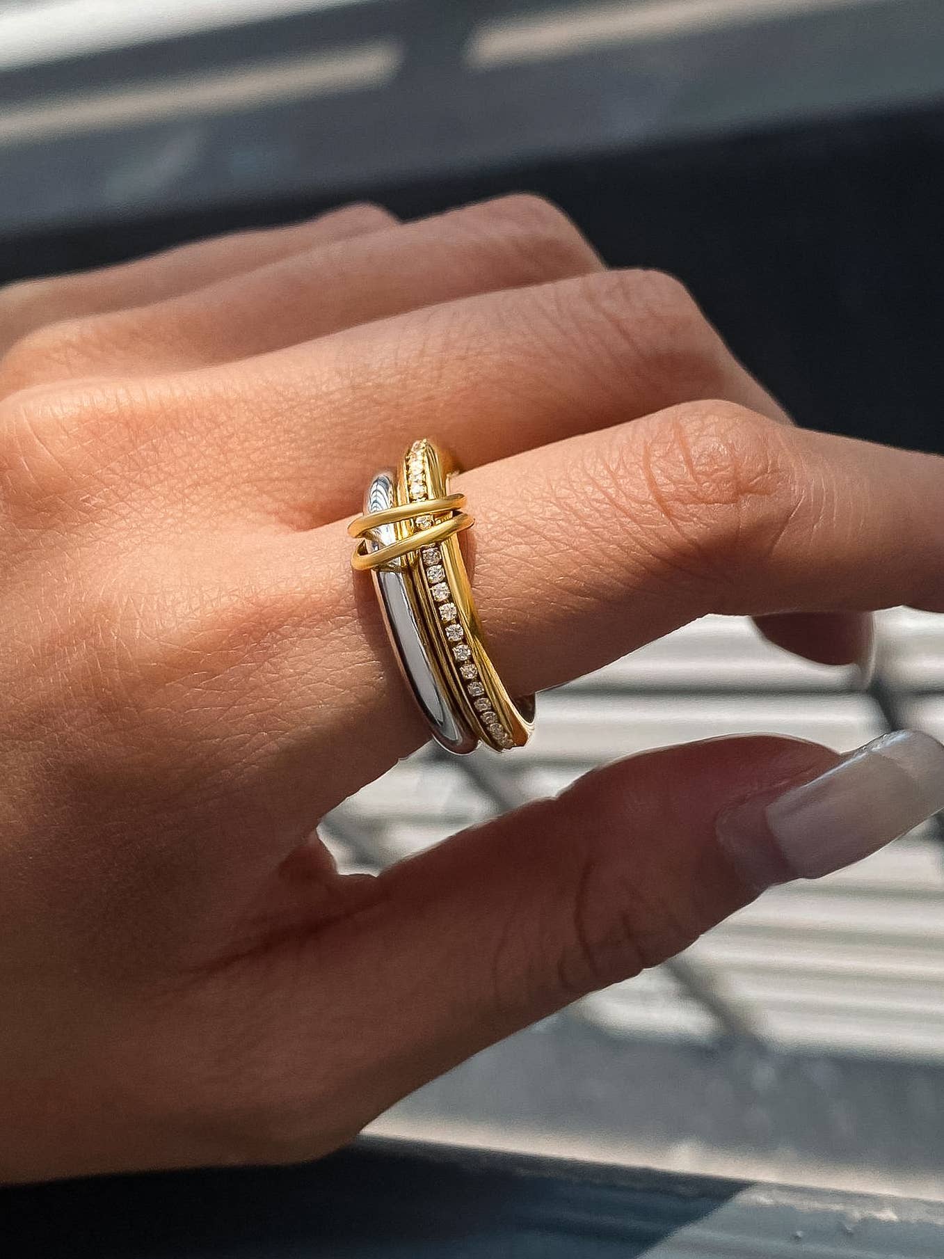 Bayard  Multi Stack CZ Band Ring