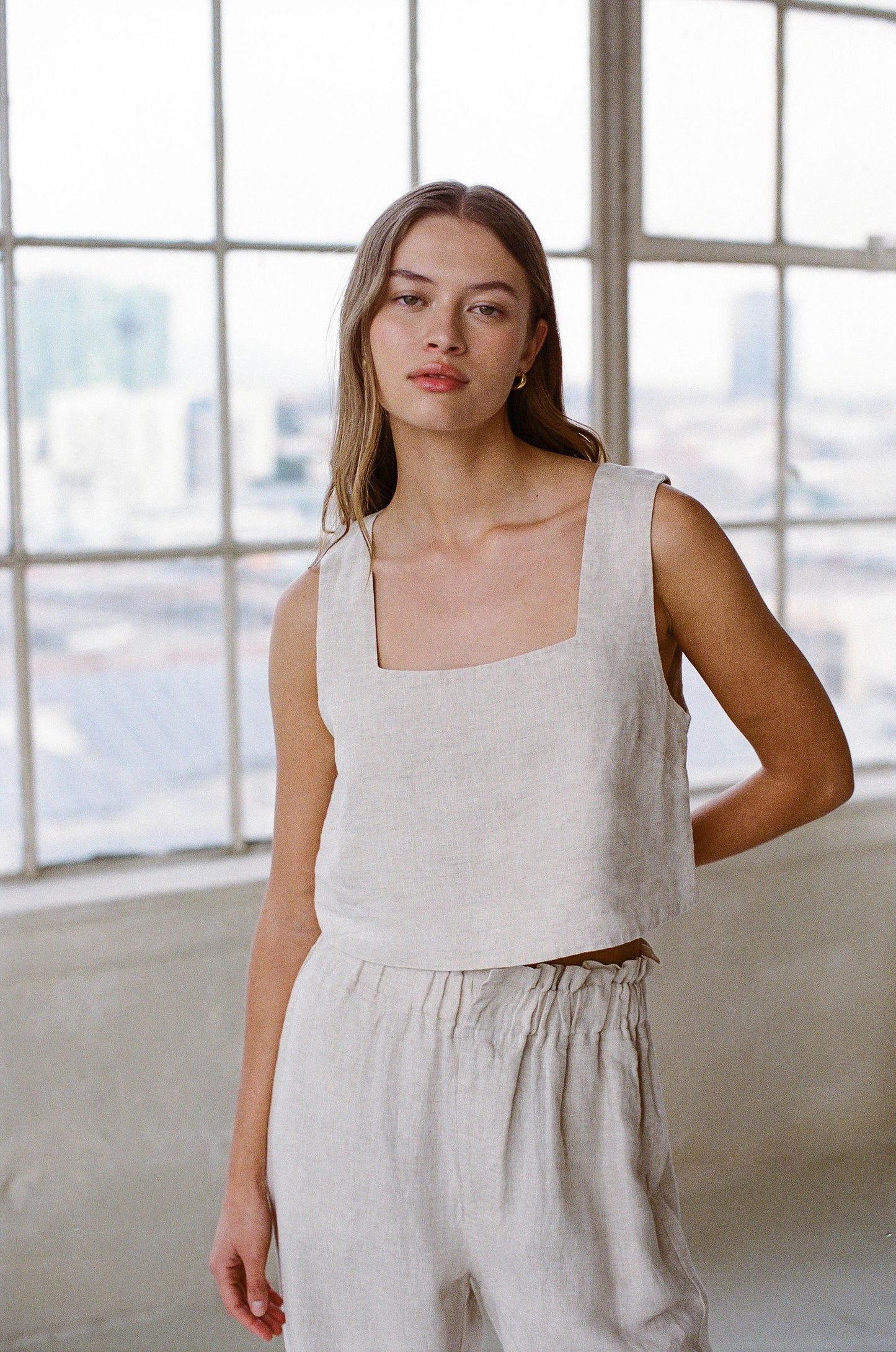 Christal Linen Top