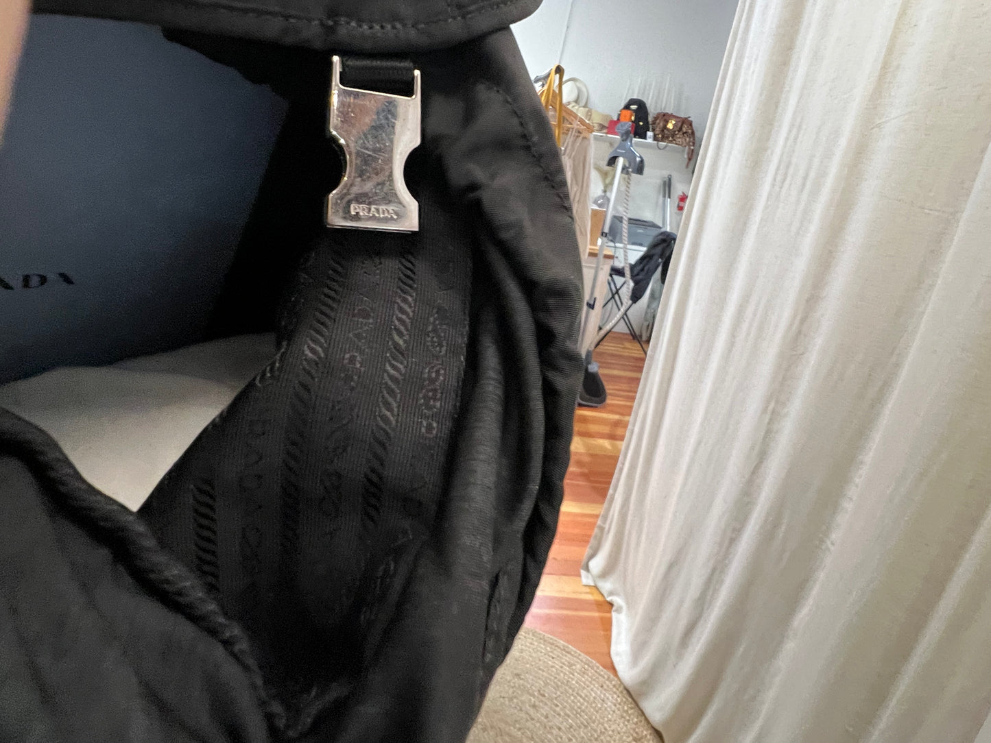 Prada Drawstring Nylon Backpack