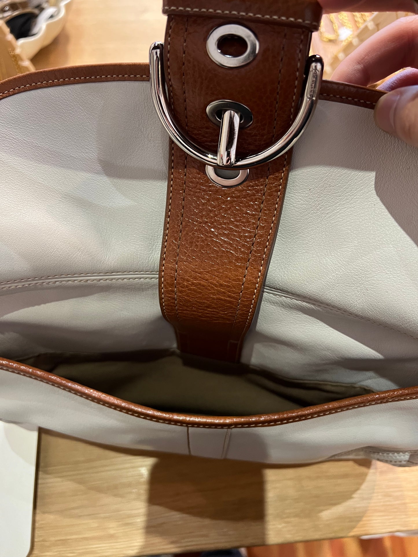 Coach Vintage White/Brown SOHO Shoulder Bag