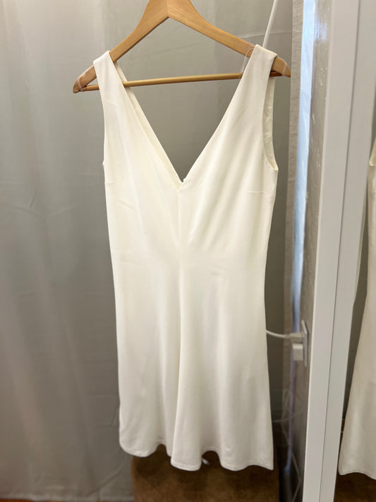 Totême V-Neck Crème Midi Dress
