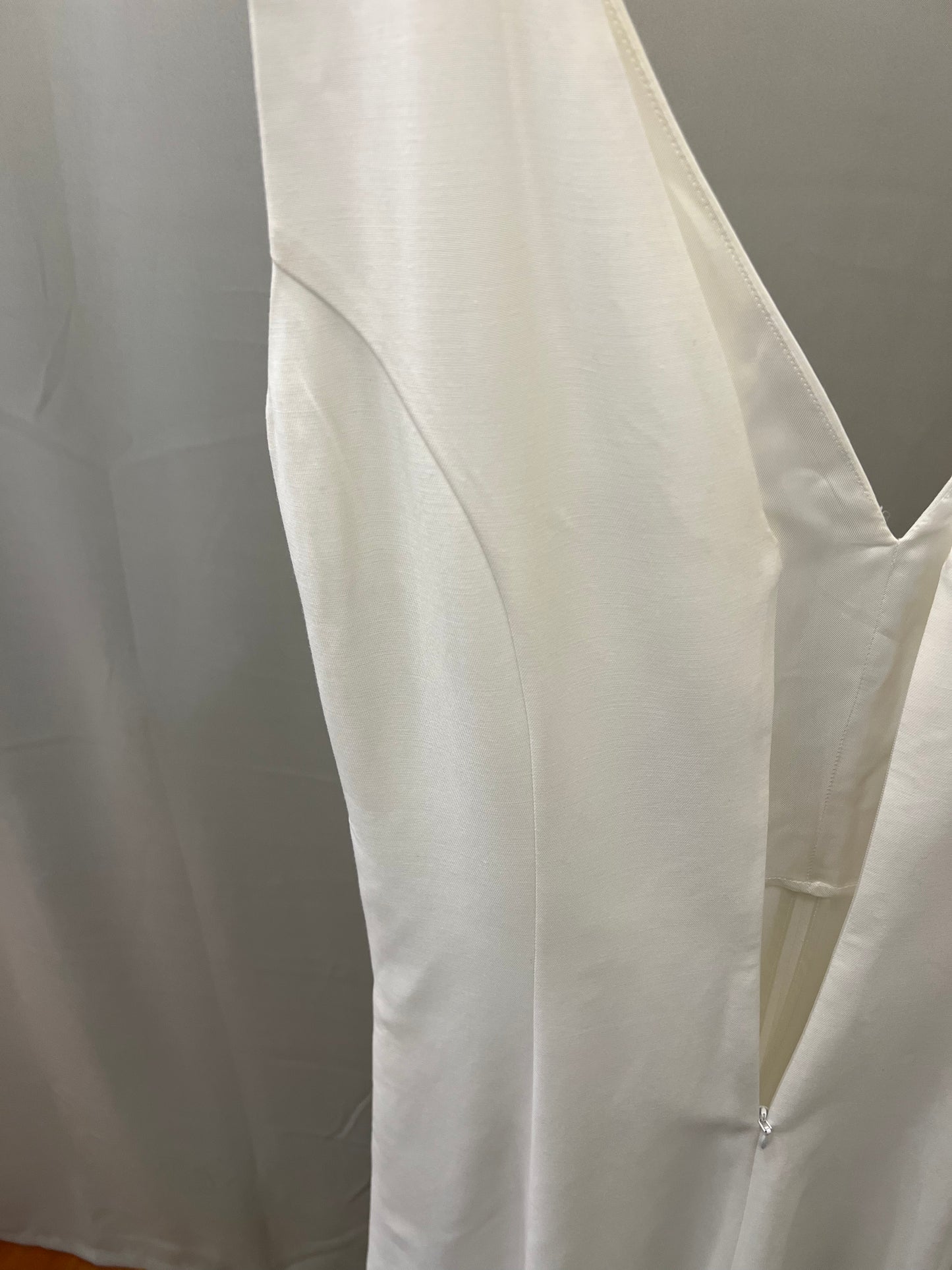 Totême V-Neck Crème Midi Dress
