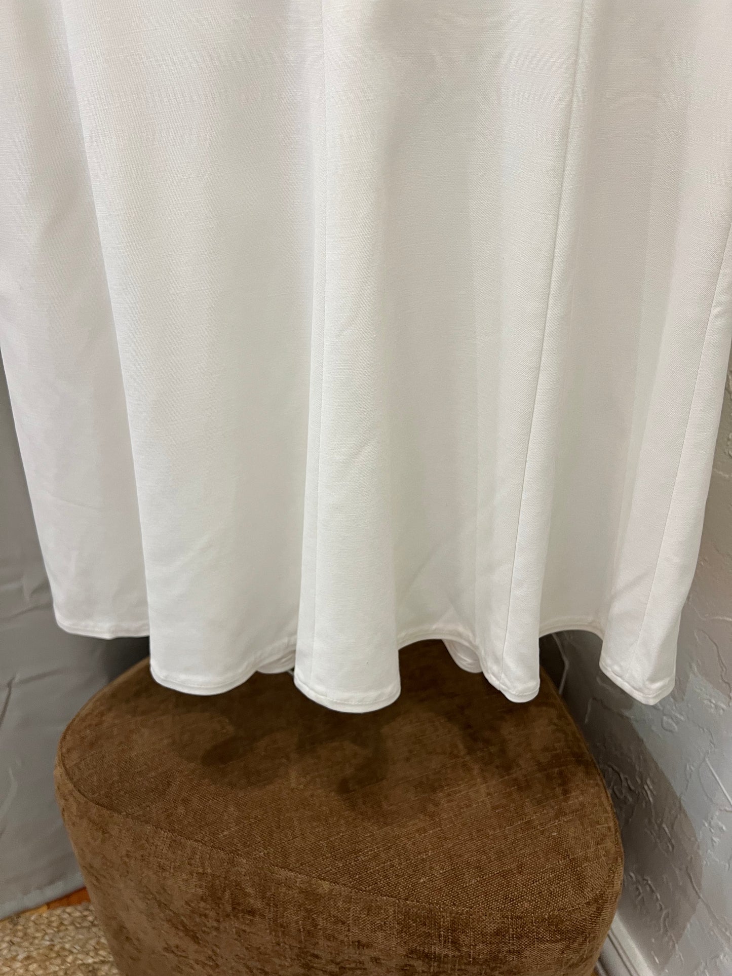 Totême V-Neck Crème Midi Dress