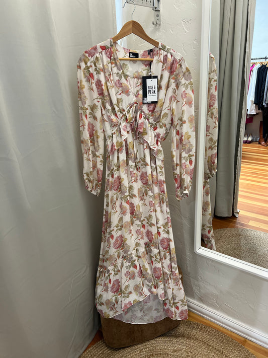 The Kooples Floral English Roses Ruffle Maxi Dress