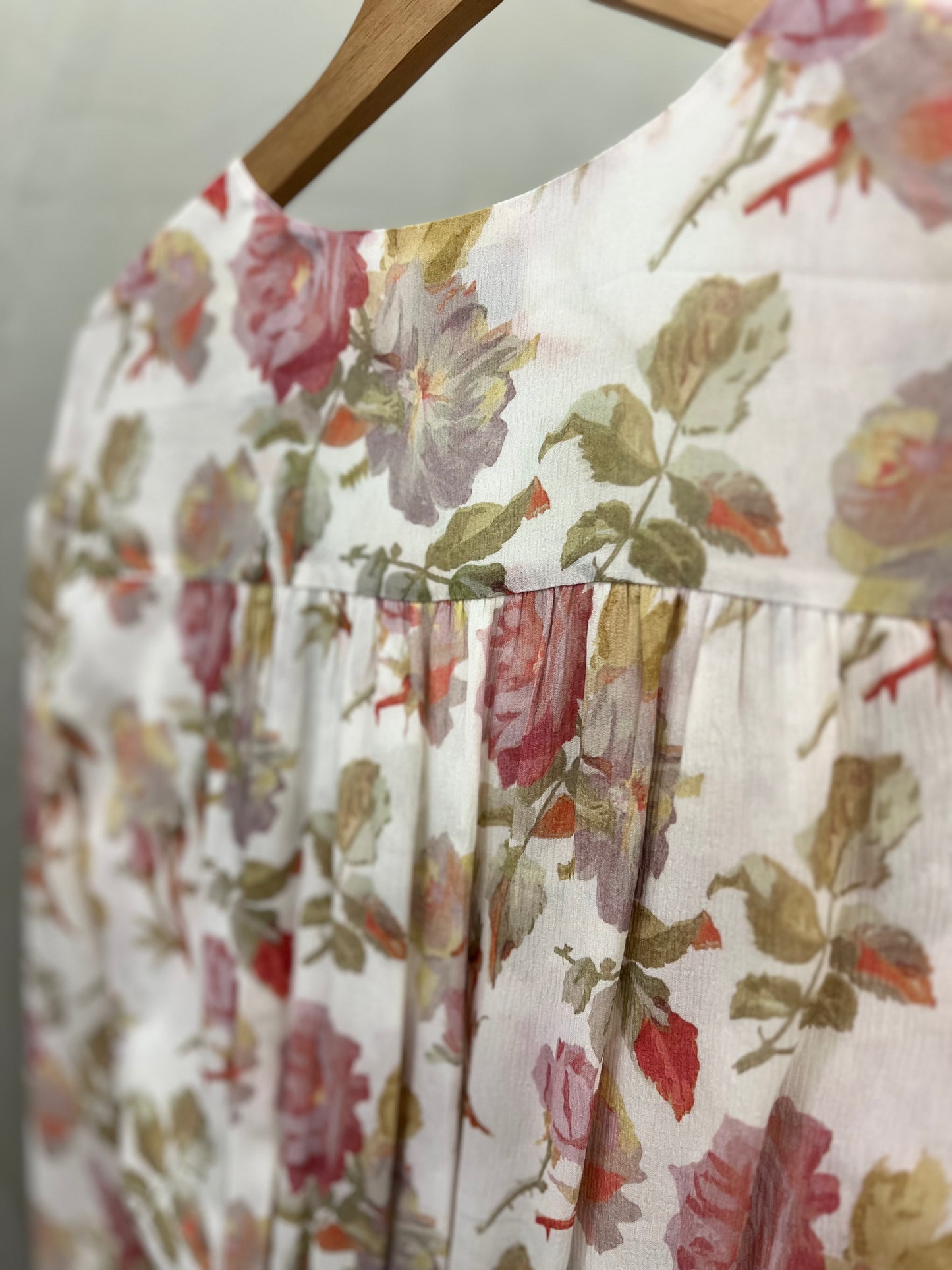 The Kooples Floral English Roses Ruffle Maxi Dress