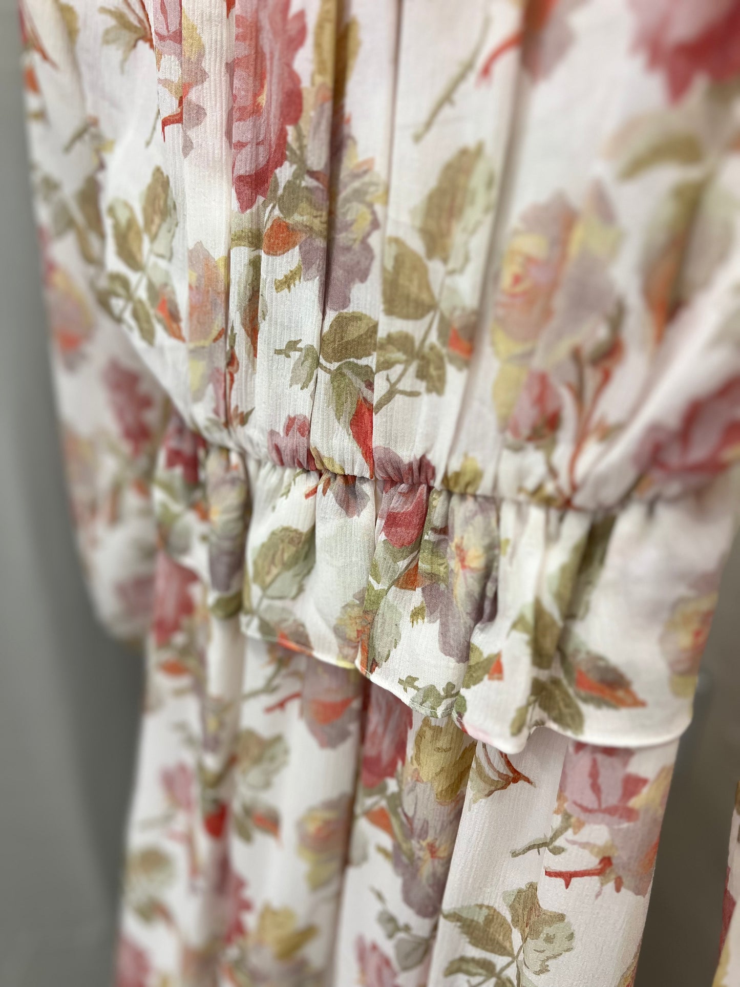 The Kooples Floral English Roses Ruffle Maxi Dress