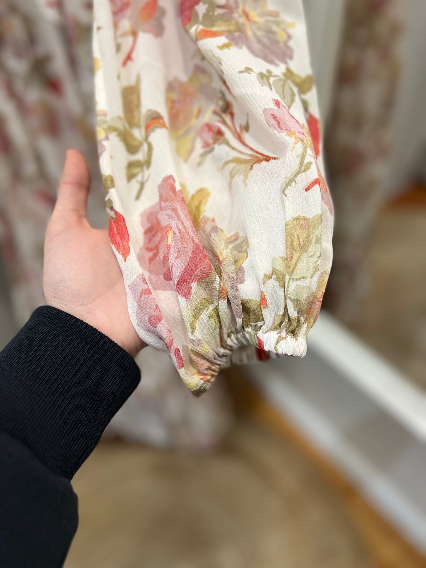 The Kooples Floral English Roses Ruffle Maxi Dress