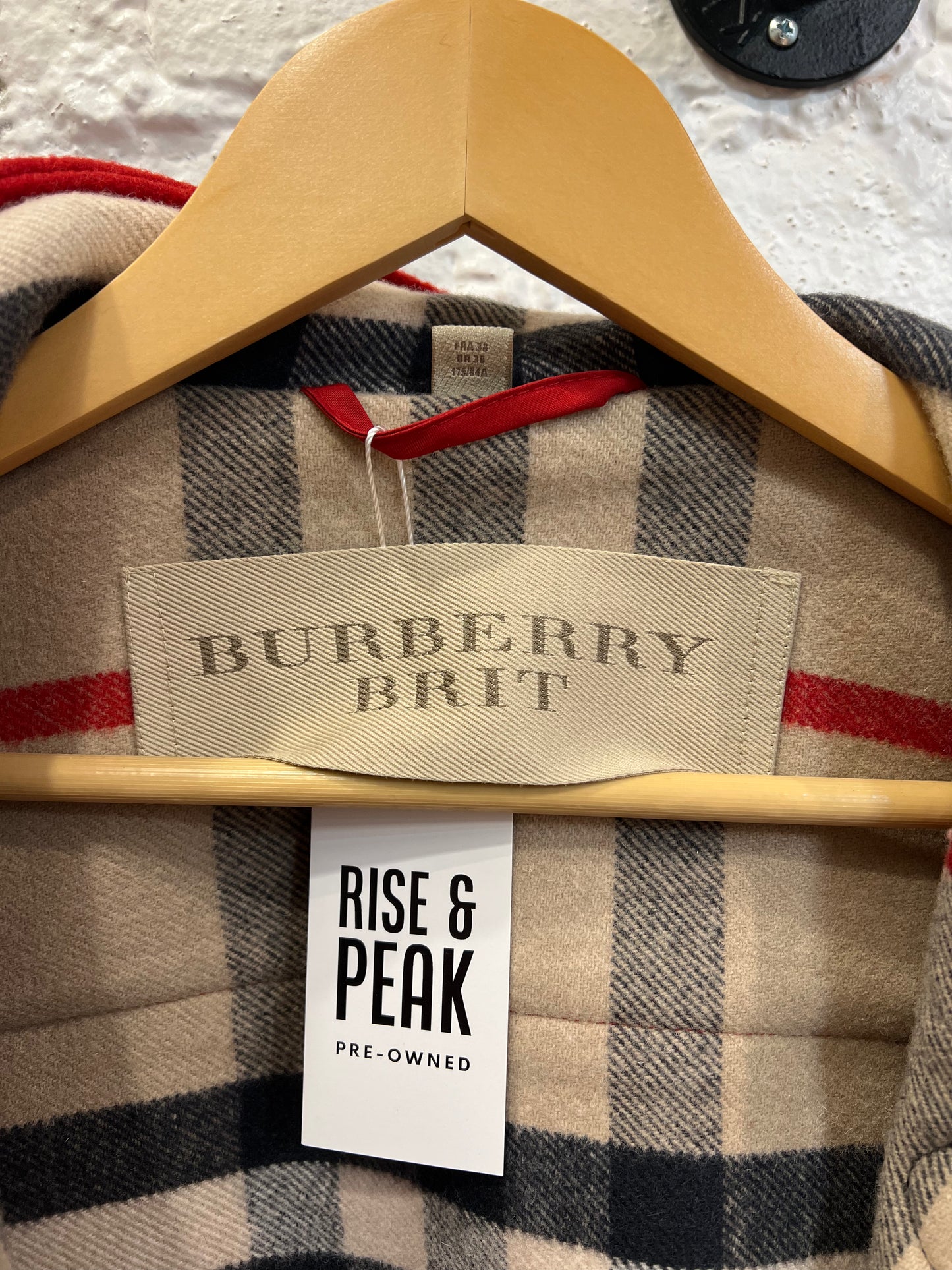 Burberry Brit Red Woolen Hood Duffle Coat