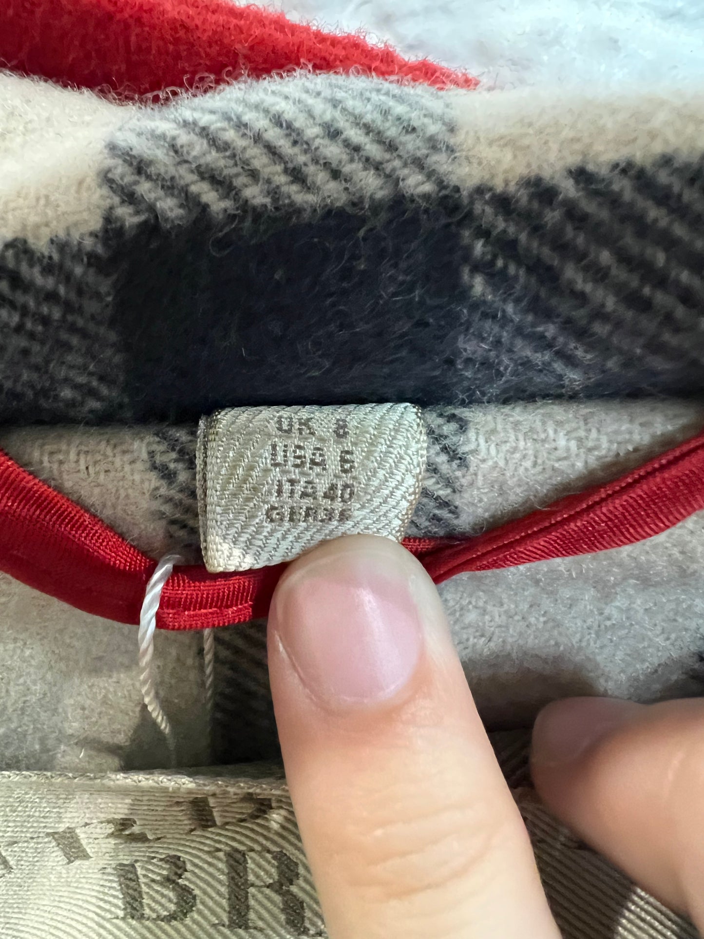 Burberry Brit Red Woolen Hood Duffle Coat