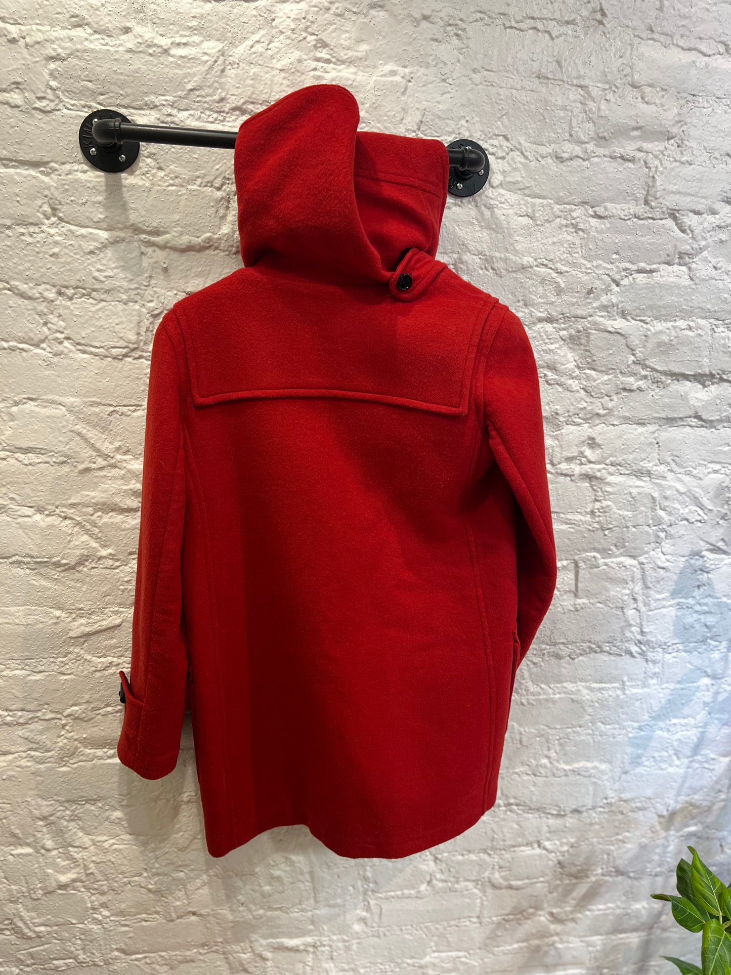 Burberry Brit Red Woolen Hood Duffle Coat