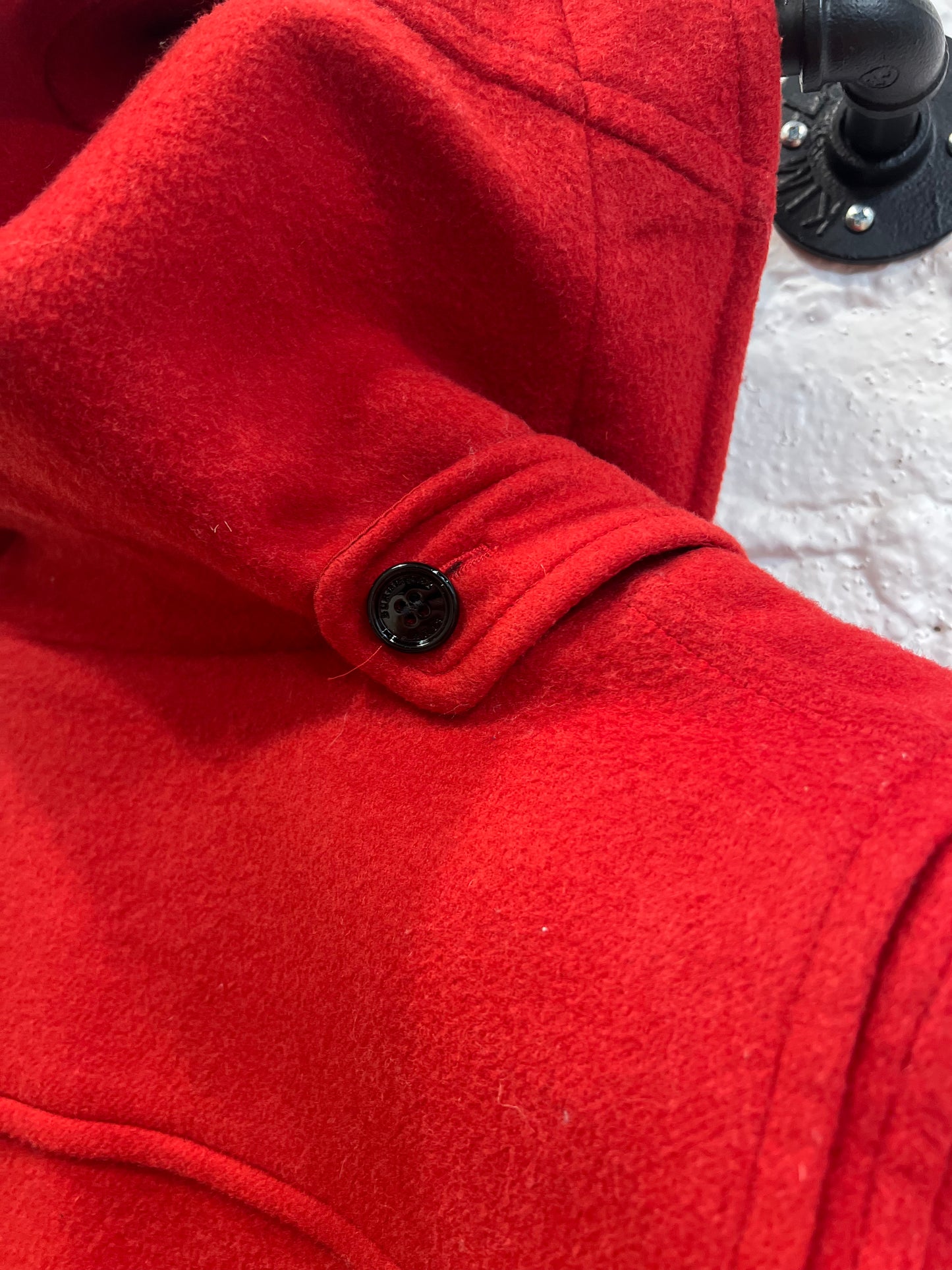 Burberry Brit Red Woolen Hood Duffle Coat
