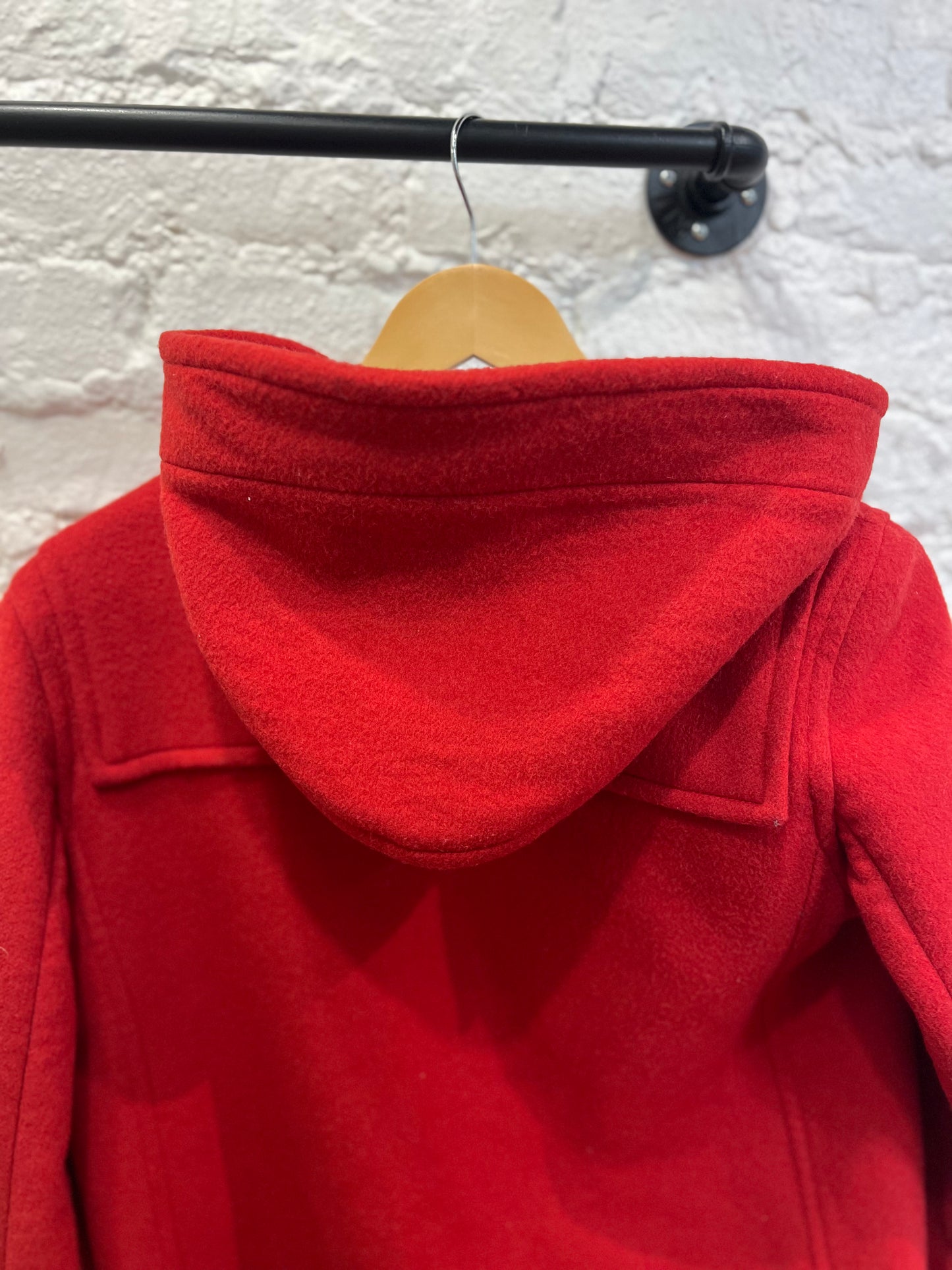 Burberry Brit Red Woolen Hood Duffle Coat