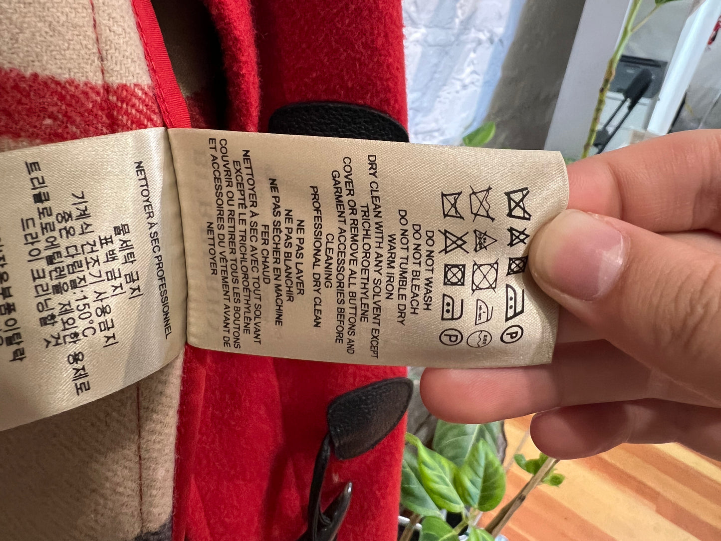 Burberry Brit Red Woolen Hood Duffle Coat