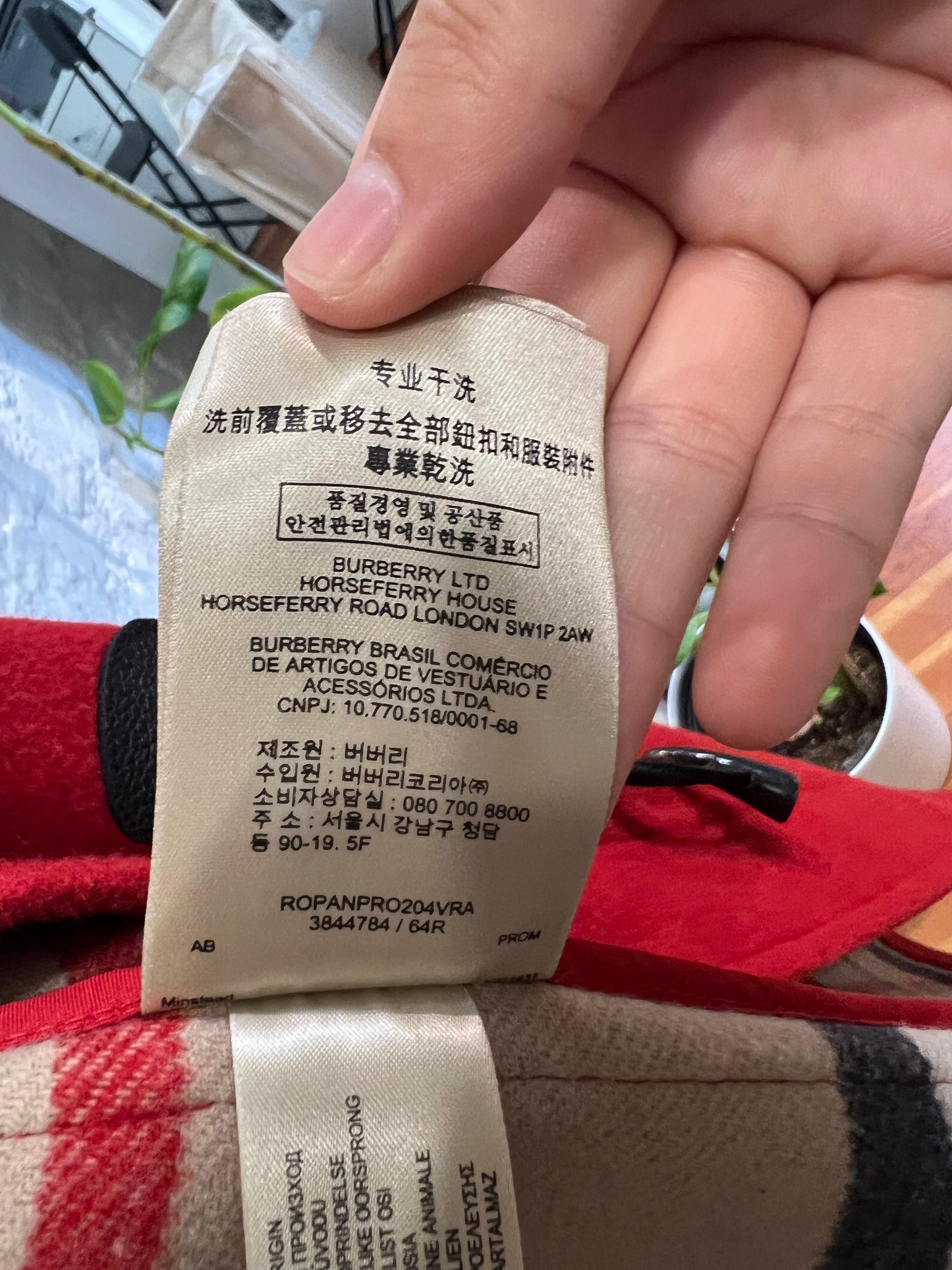 Burberry Brit Red Woolen Hood Duffle Coat