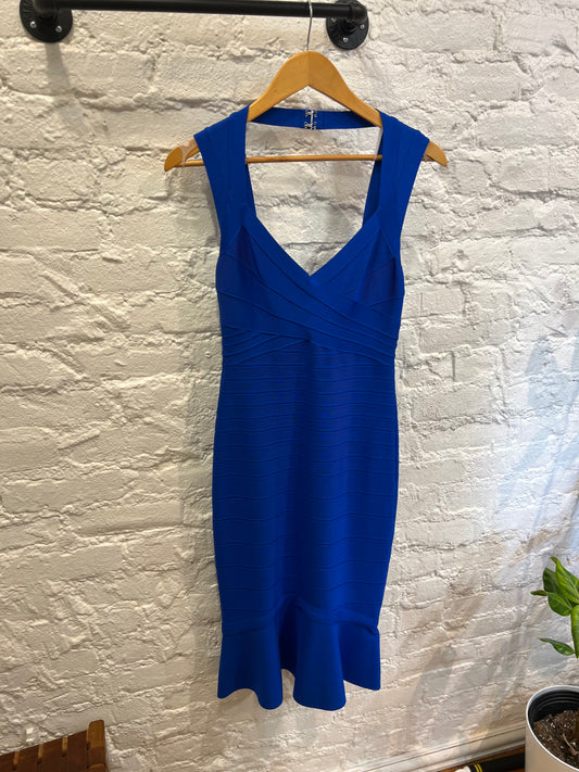 Herve Leger Sweetheart Flare Bandage Dress