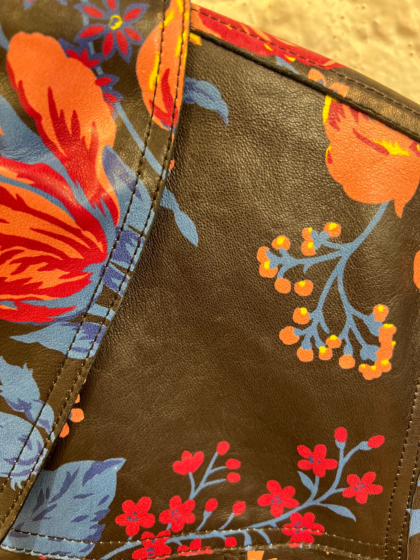 Diane Von Furstenberg Floral Leather Jacket