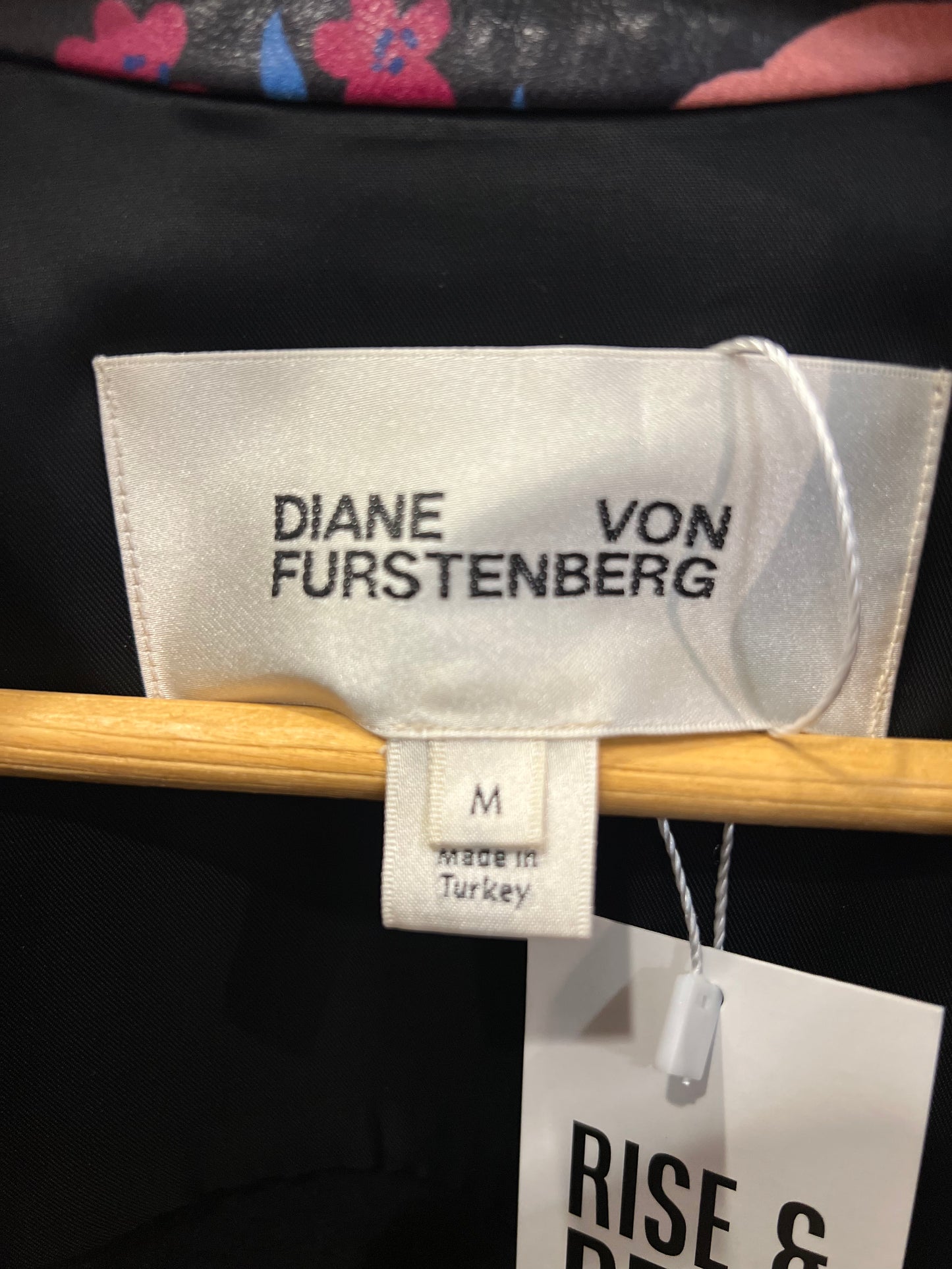 Diane Von Furstenberg Floral Leather Jacket