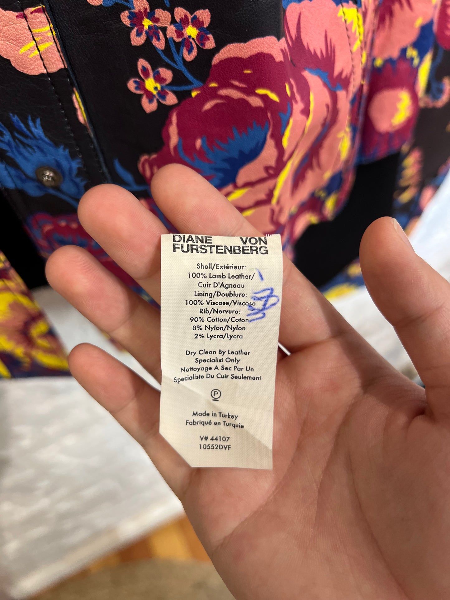 Diane Von Furstenberg Floral Leather Jacket